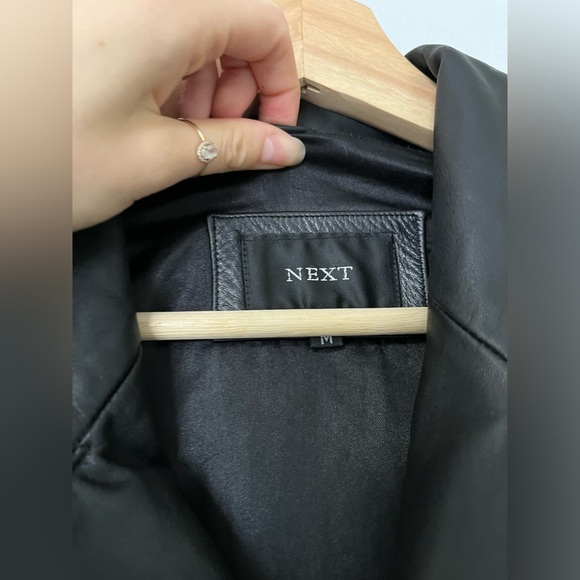 NEXT Leather coat heavy duty with spare button for Men BNWT - Picture 3 of 4